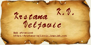 Krstana Veljović vizit kartica